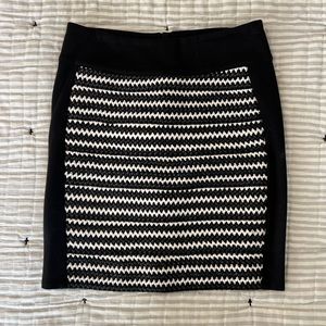 Greylin Leather-detailed High-waisted Skirt